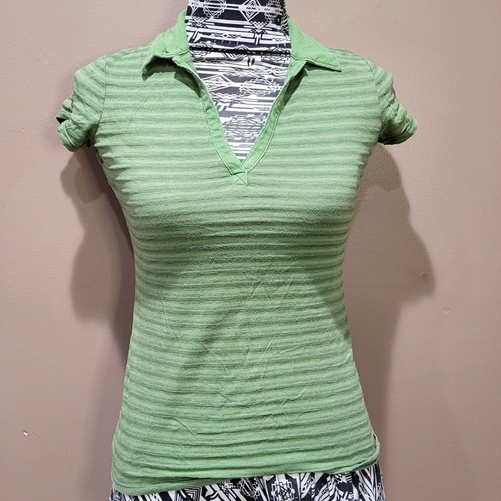 Vintage 90s Unionbay Fitted Green Polo